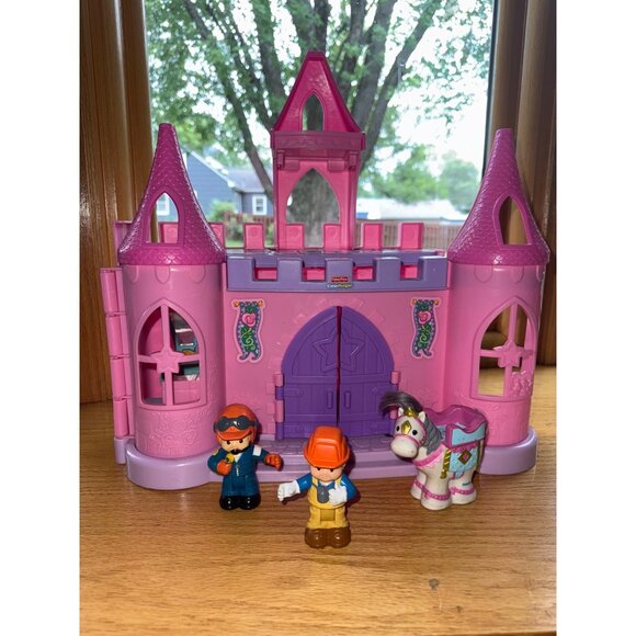 Fisher-Price Little People Disney Princess Castle Playset With Figures & Horse - Picture 2 of 11